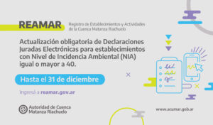 Las empresas con Nivel de Incidencia Ambiental igual o mayor a 40 deberán actualizar sus datos